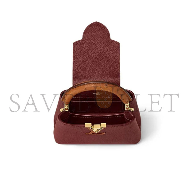 LOUIS VUITTON CAPUCINES MINI WITH OSTRICH HANDLE N81409 (21*14*8cm)